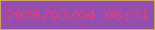 文字の大きさ：2、枠の色：cda462、背景の色：944fad、文字の色：de3e7e 無料ブログパーツのブログ時計