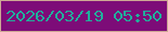 文字の大きさ：1、枠の色：cda894、背景の色：7d0c78、文字の色：21af9c 無料ブログパーツのブログ時計