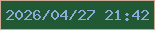 文字の大きさ：1、枠の色：cda895、背景の色：205933、文字の色：8cabd8 無料ブログパーツのブログ時計