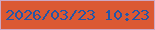 文字の大きさ：3、枠の色：cda8c3、背景の色：db5933、文字の色：2456a7 無料ブログパーツのブログ時計