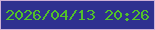 文字の大きさ：4、枠の色：cdb0d6、背景の色：2f318f、文字の色：51c12a 無料ブログパーツのブログ時計