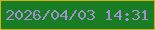 文字の大きさ：4、枠の色：cdb213、背景の色：187d24、文字の色：a090cc 無料ブログパーツのブログ時計