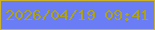 文字の大きさ：4、枠の色：cdb228、背景の色：6b7df4、文字の色：aea21b 無料ブログパーツのブログ時計