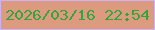 文字の大きさ：4、枠の色：cdb2f5、背景の色：dc9a7e、文字の色：36a43e 無料ブログパーツのブログ時計