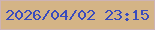 文字の大きさ：3、枠の色：cdb3b5、背景の色：d4b486、文字の色：394bbd 無料ブログパーツのブログ時計