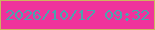 文字の大きさ：4、枠の色：cdb55e、背景の色：ef339c、文字の色：4ba4ae 無料ブログパーツのブログ時計