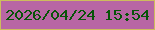 文字の大きさ：4、枠の色：cdbc5d、背景の色：b866a4、文字の色：075408 無料ブログパーツのブログ時計