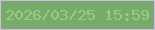 文字の大きさ：5、枠の色：cdbee5、背景の色：78aa6b、文字の色：93d07b 無料ブログパーツのブログ時計
