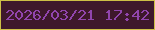 文字の大きさ：2、枠の色：cdbf46、背景の色：3e182b、文字の色：9145ad 無料ブログパーツのブログ時計