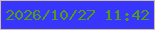 文字の大きさ：3、枠の色：cdbf9d、背景の色：3836fc、文字の色：509d16 無料ブログパーツのブログ時計