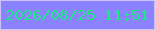 文字の大きさ：1、枠の色：cdc2f7、背景の色：8a82fe、文字の色：1ee689 無料ブログパーツのブログ時計