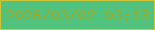 文字の大きさ：1、枠の色：cdc533、背景の色：52c27f、文字の色：97ac2c 無料ブログパーツのブログ時計