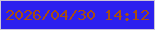文字の大きさ：5、枠の色：cdc5d8、背景の色：2c20ee、文字の色：a74d10 無料ブログパーツのブログ時計