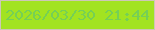 文字の大きさ：2、枠の色：cdc7b7、背景の色：a2e321、文字の色：75d055 無料ブログパーツのブログ時計