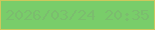 文字の大きさ：2、枠の色：cdc85c、背景の色：79cd6a、文字の色：7bbd6e 無料ブログパーツのブログ時計