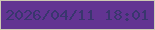 文字の大きさ：1、枠の色：cdcab3、背景の色：623492、文字の色：39366e 無料ブログパーツのブログ時計
