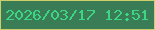 文字の大きさ：5、枠の色：cdcd6a、背景の色：397c56、文字の色：3cd684 無料ブログパーツのブログ時計