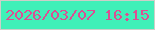 文字の大きさ：1、枠の色：cdcfc8、背景の色：40f0b8、文字の色：dc4f93 無料ブログパーツのブログ時計