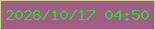 文字の大きさ：1、枠の色：cdd28f、背景の色：a05d86、文字の色：3acd42 無料ブログパーツのブログ時計