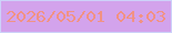 文字の大きさ：2、枠の色：cdd2f9、背景の色：d3a3ec、文字の色：f19284 無料ブログパーツのブログ時計