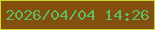 文字の大きさ：3、枠の色：cdd727、背景の色：834f0f、文字の色：5fbb62 無料ブログパーツのブログ時計