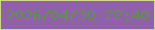 文字の大きさ：3、枠の色：cdd88a、背景の色：9061a8、文字の色：5b954c 無料ブログパーツのブログ時計