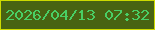 文字の大きさ：1、枠の色：cdda00、背景の色：486312、文字の色：49cf65 無料ブログパーツのブログ時計