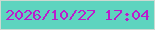 文字の大きさ：3、枠の色：cddad2、背景の色：5ed4bf、文字の色：bb1ccc 無料ブログパーツのブログ時計
