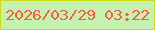 文字の大きさ：4、枠の色：cddc1a、背景の色：c5f2b0、文字の色：f76141 無料ブログパーツのブログ時計