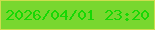 文字の大きさ：1、枠の色：cddd4f、背景の色：79d72f、文字の色：17d804 無料ブログパーツのブログ時計