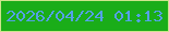 文字の大きさ：2、枠の色：cde48d、背景の色：1aad19、文字の色：54a1e6 無料ブログパーツのブログ時計