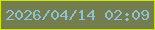 文字の大きさ：4、枠の色：cde604、背景の色：747d4f、文字の色：8ec1d4 無料ブログパーツのブログ時計