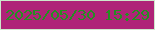 文字の大きさ：5、枠の色：cde8cc、背景の色：af2378、文字の色：258e22 無料ブログパーツのブログ時計