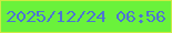 文字の大きさ：2、枠の色：cdea44、背景の色：6af23b、文字の色：4d74d3 無料ブログパーツのブログ時計
