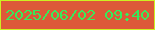 文字の大きさ：2、枠の色：cdf022、背景の色：dd5939、文字の色：37eb5a 無料ブログパーツのブログ時計
