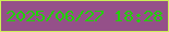 文字の大きさ：2、枠の色：cdf057、背景の色：955089、文字の色：22d108 無料ブログパーツのブログ時計
