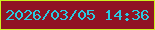 文字の大きさ：1、枠の色：cdf120、背景の色：901324、文字の色：28cbe2 無料ブログパーツのブログ時計