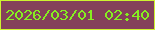文字の大きさ：3、枠の色：cdf230、背景の色：84405a、文字の色：86ef20 無料ブログパーツのブログ時計