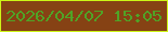 文字の大きさ：2、枠の色：cdf517、背景の色：864214、文字の色：50a326 無料ブログパーツのブログ時計