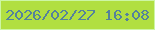 文字の大きさ：2、枠の色：cdf6a5、背景の色：b1df41、文字の色：54829c 無料ブログパーツのブログ時計