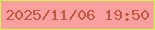 文字の大きさ：3、枠の色：cdf74c、背景の色：fa9f9f、文字の色：bd5a41 無料ブログパーツのブログ時計