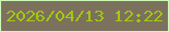文字の大きさ：3、枠の色：cdf7b9、背景の色：7c715d、文字の色：a4c80f 無料ブログパーツのブログ時計