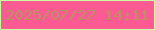 文字の大きさ：2、枠の色：cdfba2、背景の色：fc5a92、文字の色：bc9162 無料ブログパーツのブログ時計