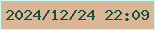 文字の大きさ：2、枠の色：cdfcf6、背景の色：dbb696、文字の色：13513e 無料ブログパーツのブログ時計