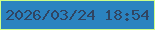 文字の大きさ：3、枠の色：cdfe89、背景の色：2b83c0、文字の色：304562 無料ブログパーツのブログ時計