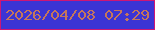 文字の大きさ：1、枠の色：ce1675、背景の色：3c34d4、文字の色：c5765c 無料ブログパーツのブログ時計