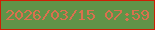 文字の大きさ：4、枠の色：ce1f05、背景の色：619348、文字の色：da704e 無料ブログパーツのブログ時計
