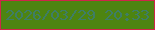 文字の大きさ：1、枠の色：ce2549、背景の色：4d8411、文字の色：3e7d66 無料ブログパーツのブログ時計