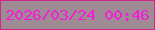 文字の大きさ：1、枠の色：ce2785、背景の色：9f8b94、文字の色：f61bd9 無料ブログパーツのブログ時計