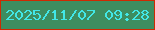 文字の大きさ：3、枠の色：ce2902、背景の色：3d8d60、文字の色：42e7e7 無料ブログパーツのブログ時計